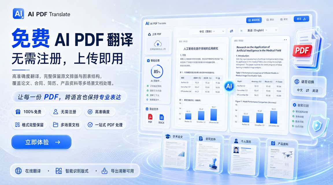 100+多种语言随便翻译，在线PDF翻译文档，支持原格式排版保留！免费不限制次数，太良心了 Pdftranslator-木木资源社区