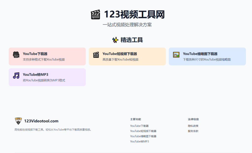 Youtube在线下载工具！支持最高4K画质下载，支持多格式、缩略图油管视频下载工具－123videotool-木木资源社区